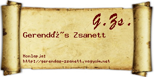 Gerendás Zsanett névjegykártya